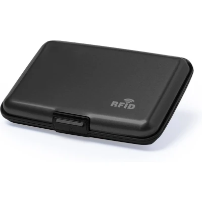 Afbeelding van RFID pasjeshouder aluminium zwart Kaarthouder pasjes Creditcardhouder portemonnee