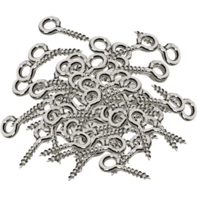 Afbeelding van Schroefhaak/plafondhaak RVS 0.8 cm 200 stuks