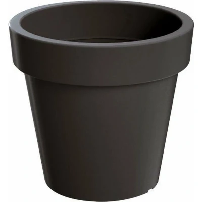 Afbeelding van Bloempot/ plantenpot antraciet 60 cm kunststof binnen/ buiten