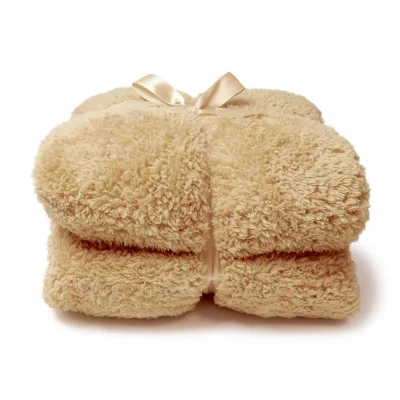 Afbeelding van Unique Living Plaid Teddy Polyester Honey 150x200 cm (BxH) Fleece Wasbaar Woonexpress
