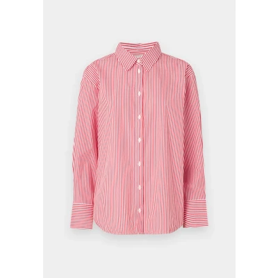 Afbeelding van TOM Tailor Denim Striped Shirt Overhemdblouse, Dames, Maat: Large, Red/white