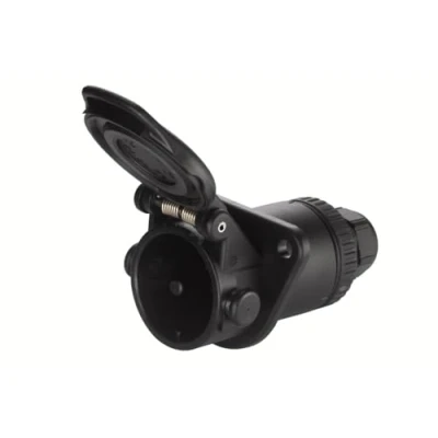Afbeelding van HELLA VALUEFIT Stekkerdoos 12V 7 polig Schroefaansluiting Stekker: Ronde stekker Zwart DIN / ISO: 7638 2 Aantal: 1 8JB 011 895 001