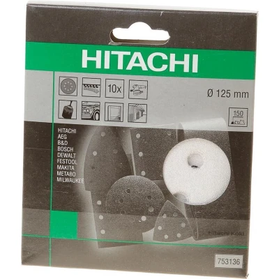 Afbeelding van Hikoki Schuurschijf Diameter 125 K150 Velcro wit (10 st)