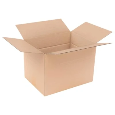 Afbeelding van verpacking Vouwdozen 395 x 295 290 mm bruin (buitenmaat 400 300 mm) variabele hoogte bij 100/200 KK 100 1 golf verzenddozen DHL pakket DPD GLS Hermes karton (25 stuks)