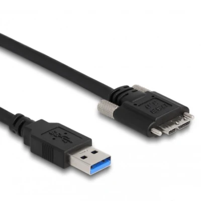 Afbeelding van Delock Kabel USB 3.0 Typ A Stecker zu Micro B mit Schraube