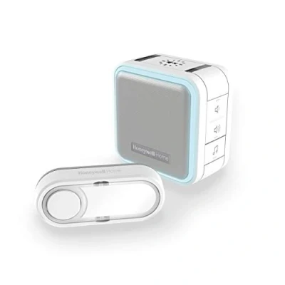Afbeelding van Honeywell rf 5 compact 6 melodieen deurbel drukknop horizontaal halo verlichting wit dc515s
