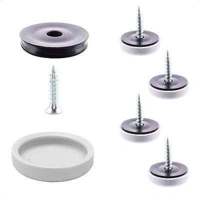 Afbeelding van WAGNER QuickClick® Kunststofglijders Meubelglijders set van 4 om vast te schroeven I 4x voet+schroef+glij inzetstuk verwisselbaar kunststof HYPER Ø 17 mm Made in Germany 15809300