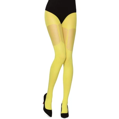 Afbeelding van Merry Style Dames Panty 60 DEN Overknee Look Polyamide Canarinio S MS GB 260