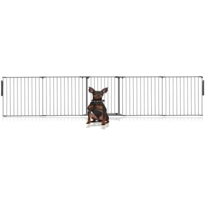 Afbeelding van Bettacare Premium Flexibele Dierenbarrière met Meerdere Panelen, Tot 370cm Breed, Grijs, 70cm Hoog, Hondenbarrière voor Huisdieren Honden en Puppys