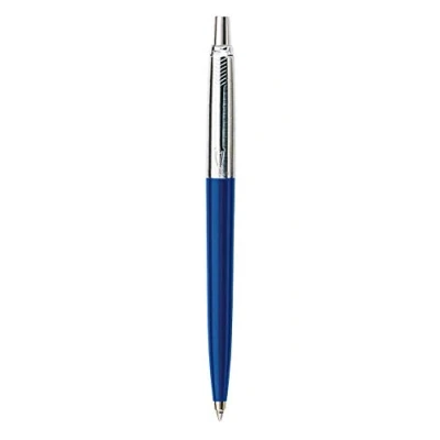 Afbeelding van Parker S0705610 Jotter balpen (blauw met chromen rand, blister verpakt) blauwe inkt