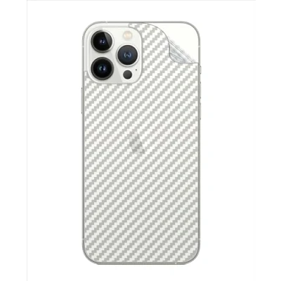 Afbeelding van GIOPUEY [4 stuks achterkantbescherming compatibel met iPhone 16 Pro Max, achterzijdebescherming, zacht TPU, dun, koolstofvezeltextuur, anti vingerafdruk, krasbestendig, transparant
