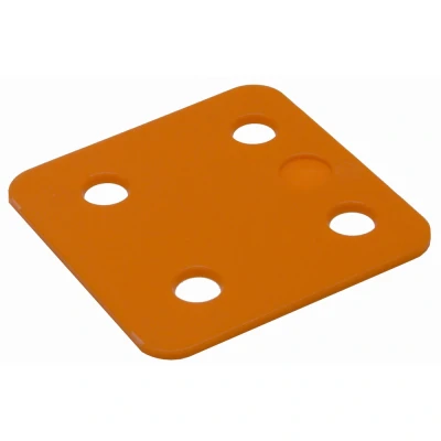 Afbeelding van GB drukplaat zonder sleuf 70x70x2mm oranje per 48 stuks (34702.B048)