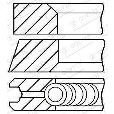 Afbeelding van Goetze Engine Zuigerveren 08 137500 10