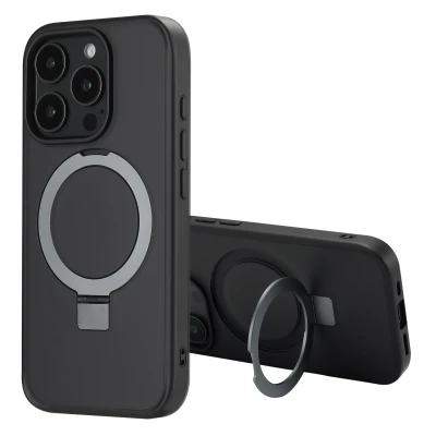 Afbeelding van Apple iPhone 16 Pro Max MagSafe Hoesje Kunststof Accezz Hardcase/Backcover Zwart Telefoonhoesje Shockproof/Valbescherming