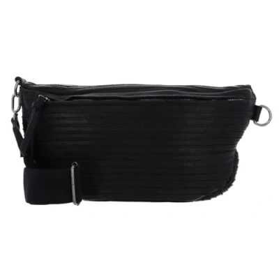 Afbeelding van FREDsBRUDER Leren Gordeltas Riffel Beltbag Black Zwart