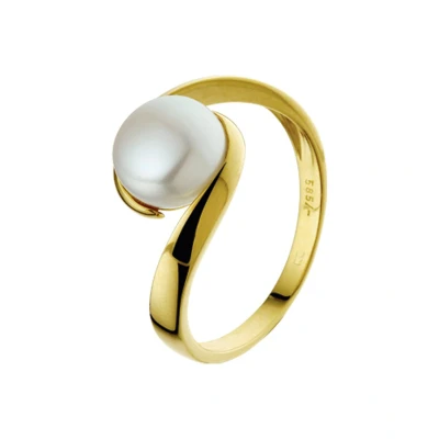Afbeelding van Geelgouden Ring parel 4014244 17.00 mm (53)