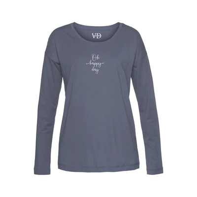 Afbeelding van Lascana Longsleeve, Dames, Maat: 44/46, Dunkelblau