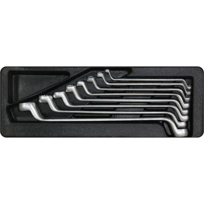 Afbeelding van George Tools inlay 10 Ringsleutels gebogen 8 delig