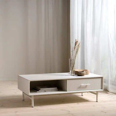 Afbeelding van Nordic Home Luna salontafel grijs/beige Hout