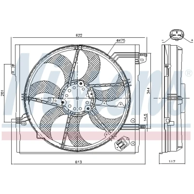 Afbeelding van Nissens Ventilatorwiel motorkoeling 85946