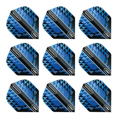 Afbeelding van RED DRAGON Hardcore Premium Delta blauwe en zwarte dartpijlen 3 sets per pakket (9 in totaal)