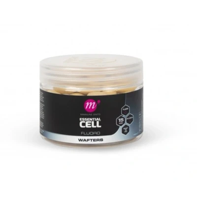 Afbeelding van Mainline Essential Cell Fluoro Wafters White (15mm) Hookbaits