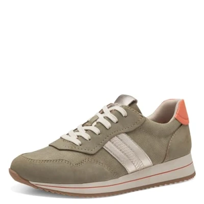 Afbeelding van Jana Platte damessneakers met dikke zool Vegan, sage, 36 EU