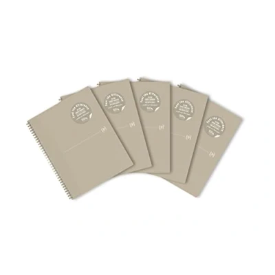 Afbeelding van Oxford Origin spiraalschrift, ft A4+, 140 bladzijden, geruit 5 mm, zand stuks