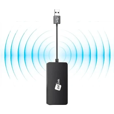 Afbeelding van NK Adapter voor Apple Car Play/Android Auto, draadloos, Bluetooth 5.0, APK Android AutoKit, Plug &amp; Play, Mirrorlink (compatibel met iOS en Android), een must