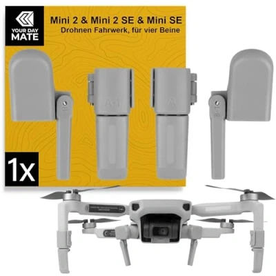 Afbeelding van drone chassis, 1 set, compatibel met DJI Mini 2, 2 SE, landingspoten beschermen gimbal en ondervloer, onderbouw voor zacht landen, poten, landingsframe, opsteekbaar