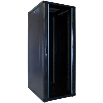 Afbeelding van DSIT 32U serverkast met glazen deur 600x800x1600mm (BxDxH) serverbehuizing serverrack 19 inch