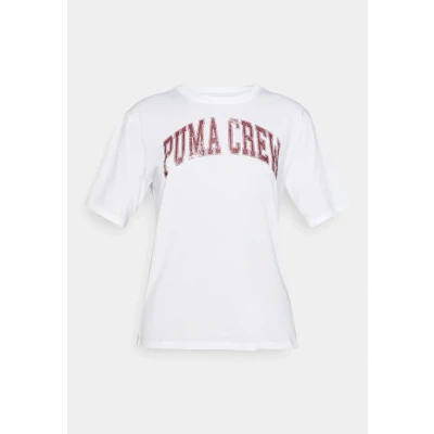 Afbeelding van Puma CREW Graphic TEE Sport Tshirt, Dames, Maat: Small, White