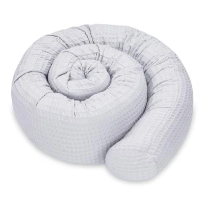 Afbeelding van Zijslaper kussen bed slang lichaam 300 cm Katoen wafel lang rol slaapkussen nek Grijs