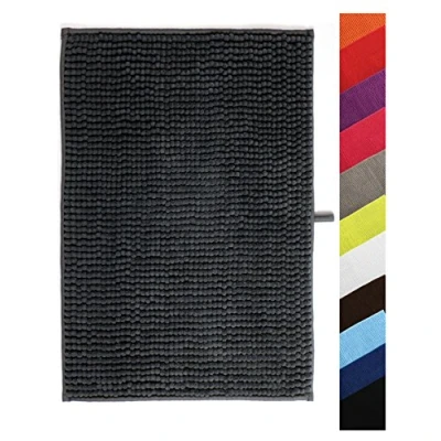 Afbeelding van MSV Badkamerkleed/badmat voor op de vloer grijs 60 x 90 cm Microvezel Badmatjes