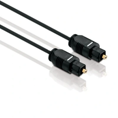Afbeelding van HDSupply TC010 005 Toslink S/PDIF audiokabel, optische LWL, stekkerstekker, Ø 2,2 mm, 0,50 m, zwart