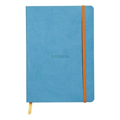 Afbeelding van Rhodia 117457C notitieboek Rhodiarama met zachte omslag, dot grid, 80 vellen, 90 g ivoorkleurig papier, A5 148 x 210 mm, bladwijzer, binnenvak, 1 stuk, turquoise