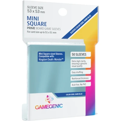 Afbeelding van Gamegenic Prime Board Game Sleeves Dark Blue 53 x mm (50 stuks)