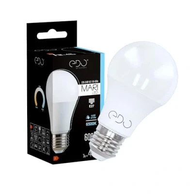 Afbeelding van EDO, LED Gloeilamp MARI lamp 7W 6500K Koel wit 600lm E27 bulb spaarlamp gloeilampen verlichting Lampvoet: niet dimbaar