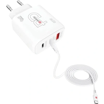 Afbeelding van Skross Power Charger 65W PD GaN Combo+ EU USB oplader Binnen Uitgangsstroom (max.) 3.25 A Aantal uitgangen: 3 x 2.0 bus A, C