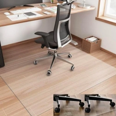 Afbeelding van Artwelt Vloerbeschermingsmat, bureaustoel, transparant, 1,5 mm, onderlegger, vloermat, bureaustoelonderlegger, stoelmat, 120 cm x