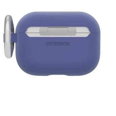 Afbeelding van OtterBox Soft Touch koptelefoonhoes voor AirPods Pro (2nd / 1st gen), schokbestendig, valbestendig, ultradun, kras en krasbeschermhoes Apple AirPods, inclusief karabijnhaak, Purper