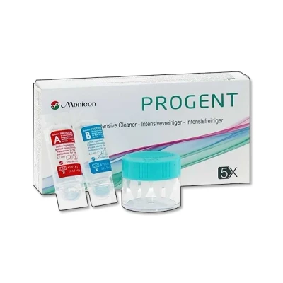 Afbeelding van Menicon Progent [5x 5ml typa A + 5x type B 1 lenshouder] lenzenvloeistof