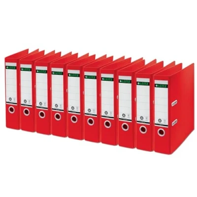 Afbeelding van Ordner leitz 180 recycle 80 mm rood 10 stuks