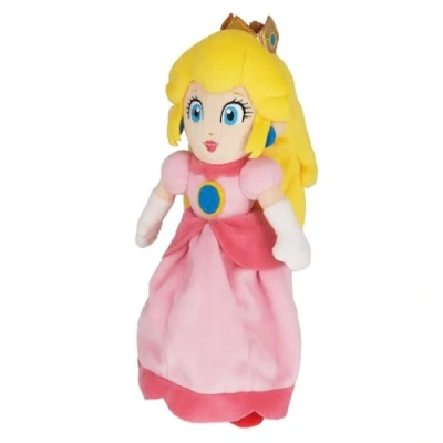 Afbeelding van Sanei Super Mario All Collection Star AC05 Princess Peach kleine knuffel van 10&quot;