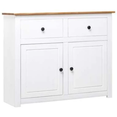 Afbeelding van VIDAXL Dressoir Panama Range 93x40x80 cm massief grenenhout wit