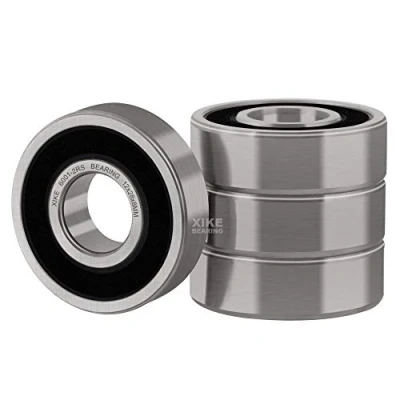 Afbeelding van XiKe 4 stuks 6001 2RS afgeschermde kogellagers 12x28x8mm vooraf gesmeerd en van chroomstaal, dubbele rubber afdichting, 6001RS groefkogellagers