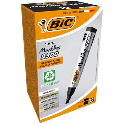Afbeelding van BIC Marker 2300 Permanent Zwart Ds/12