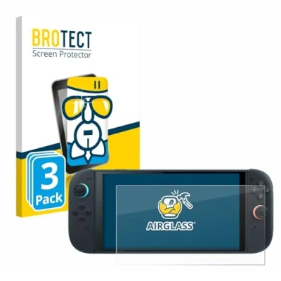 Afbeelding van BROTECT Screenprotector voor Nintendo Switch 2 Folie Beschermfolie Beschermglas transparant (3 Stuks)