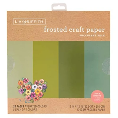 Afbeelding van LIA Griffith Craft Weefsel, Succulent Groenen, 12 &quot;x 12&quot;