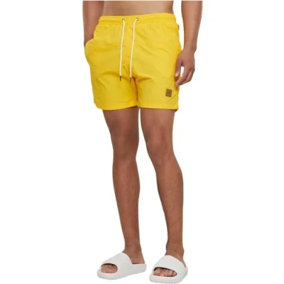 Afbeelding van Urban Classics Block Zwemshorts, Heren, Maat: Large, Chrome yellow